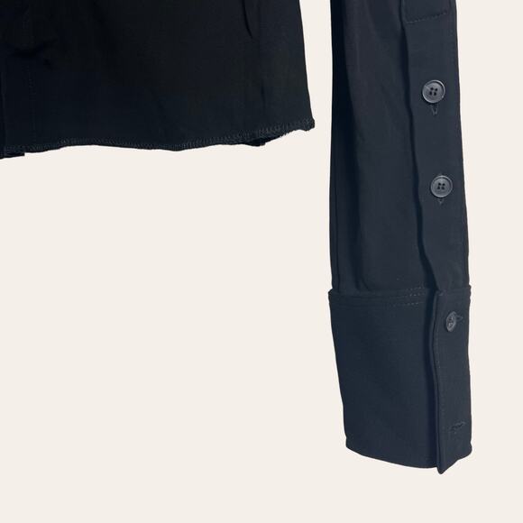 Proenza Schouler Matte Jersey Long Sleeve Button Up Shirt Size 6 - Picture 13 of 16